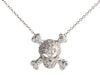 Roberto Coin 18K White Gold Diamond Tiny Treasures Skull Pendant Necklace