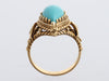 Vintage 14K Yellow Gold Turquoise Ring