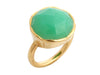 18K Yellow Gold Chrysoprase Ring