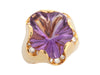 Fred of Paris 18K Yellow Gold Amethyst and Diamond Ring