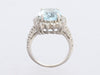 14K White Gold Aquamarine Diamond Ring