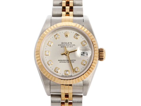 Rolex Ladies Two-Tone Diamond Datejust Watch 26mm