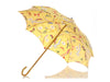 Ferragamo Vintage Shoe and Butterfly Print Yellow Handled Umbrella