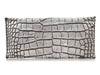 Tom Ford Metallic Silver Croc-Embossed Clutch