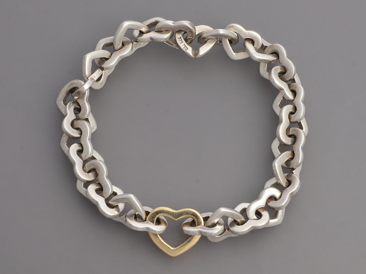 Tiffany & Co. Vintage 18K YG & Sterling Silver Link Bracelet