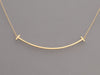 Tiffany & Co. Large 18K Yellow Gold Tiffany T Smile Necklace