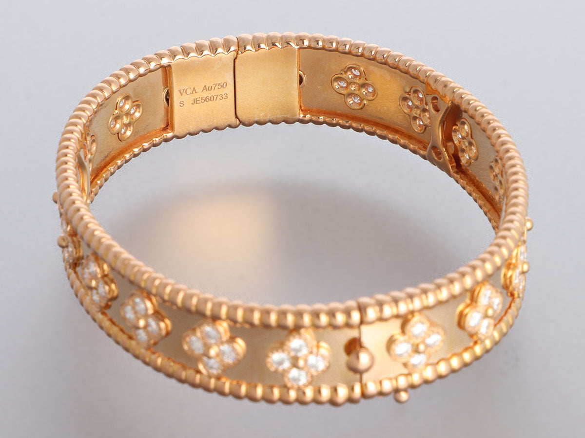 Louis Vuitton Diamond Gold Bangle Bracelet At 1stdibs
