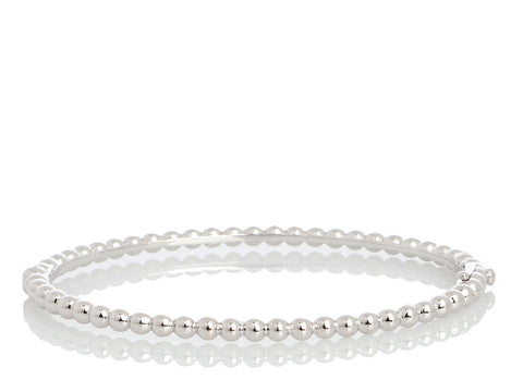 Van Cleef & Arpels Medium 18K White Gold Perlée Pearls of Gold Bracelet