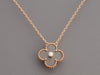 Van Cleef & Arpels 18K Rose Gold Obsidian 2023 Holiday Vintage Alhambra Pendant Necklace