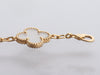 Van Cleef & Arpels 18K Yellow Gold Rock Crystal Vintage Alhambra Bracelet