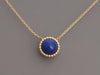 Van Cleef & Arpels 18K Yellow Gold Lapis Perlée Couleurs Pendant Necklace