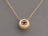 Van Cleef & Arpels 18K Yellow Gold Lapis Perlée Couleurs Pendant Necklace