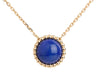 Van Cleef & Arpels 18K Yellow Gold Lapis Perlée Couleurs Pendant Necklace