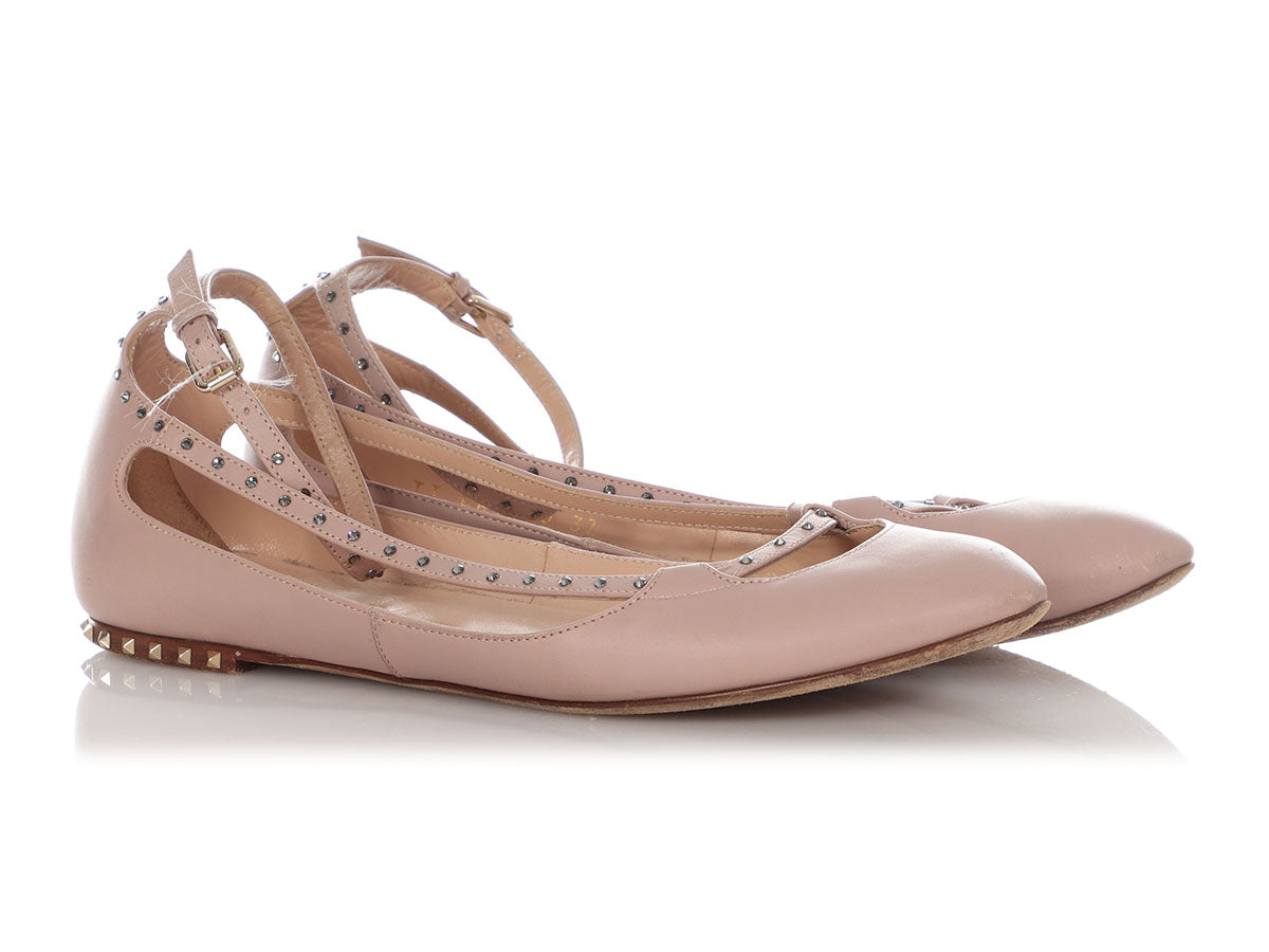 Valentino cheap pink flats