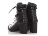 Valentino Black Rockstud Accented Combat Ankle Boots