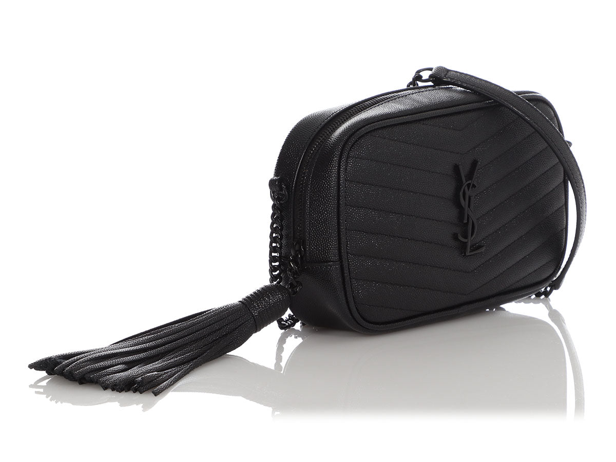 Saint Laurent Mini Lou Crossbody Bag in Black