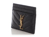 Saint Laurent Black Matelassé Grain de Poudre Card Holder