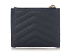 Saint Laurent Navy Grain de Poudre Compact Wallet