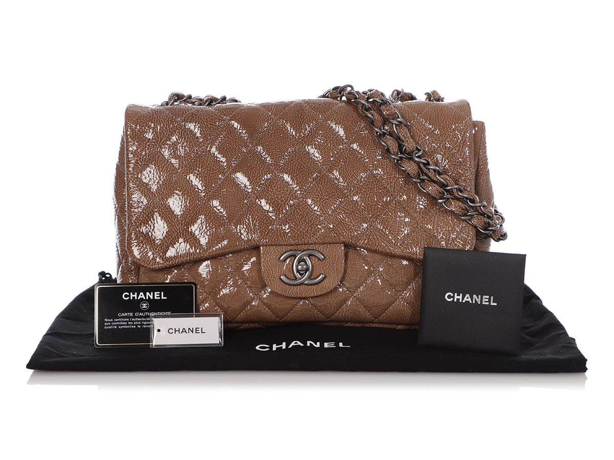Chanel Brown Chinchilla & Python Half Flap Jumbo Q6B2UY2F04000