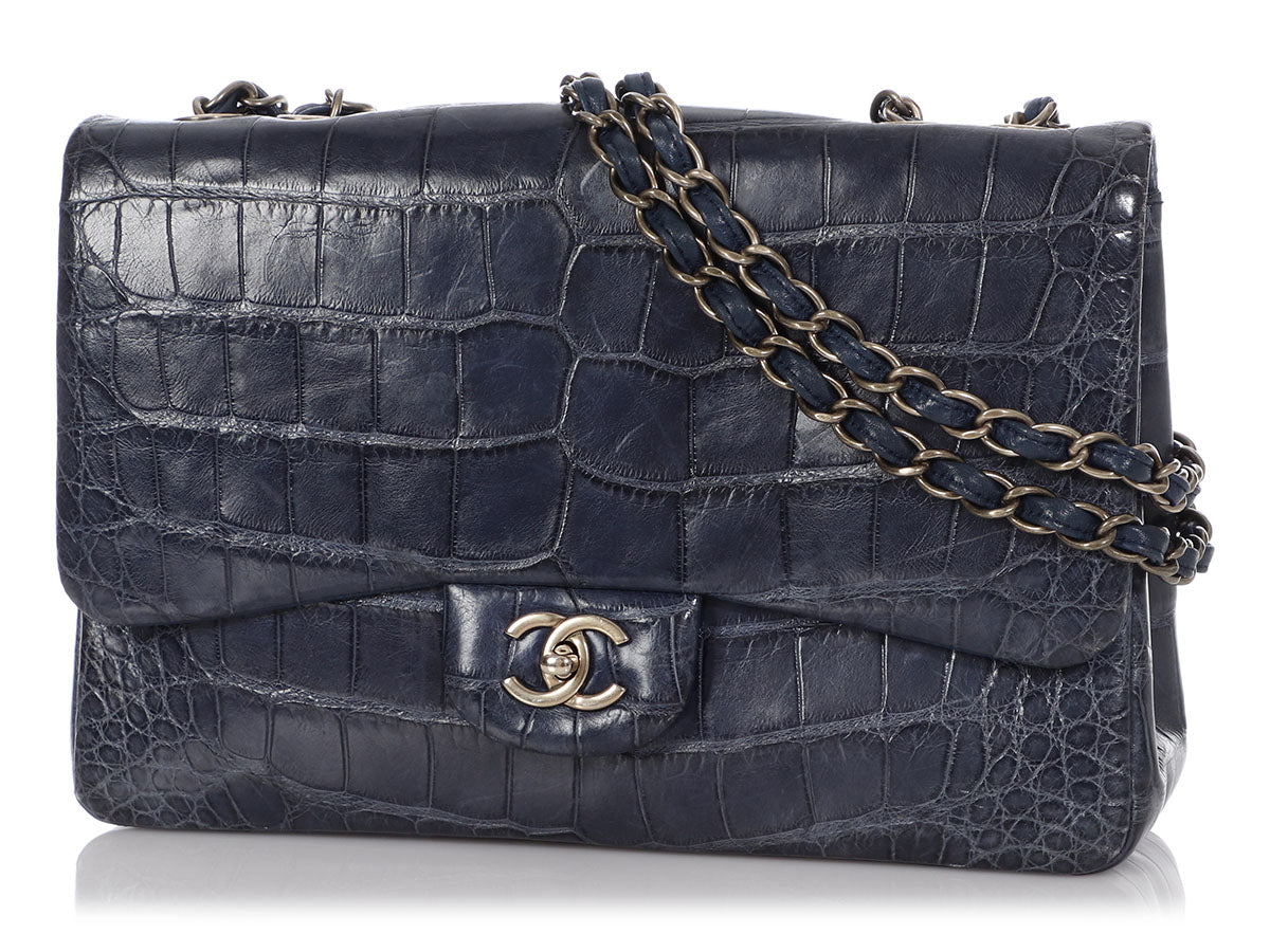 CHANEL Crocodile Quilted Classic Flap Shoulder Bag-US