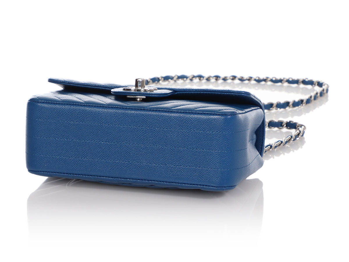 Chanel Mini Chevron Blue Bag – Iconics Preloved Luxury