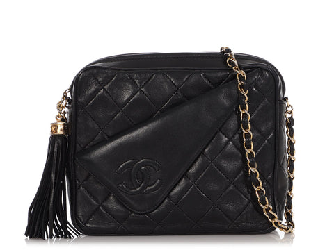 CHANEL Coco Boy Camera Bag Quilted Leather Small - Chelsea Vintage
