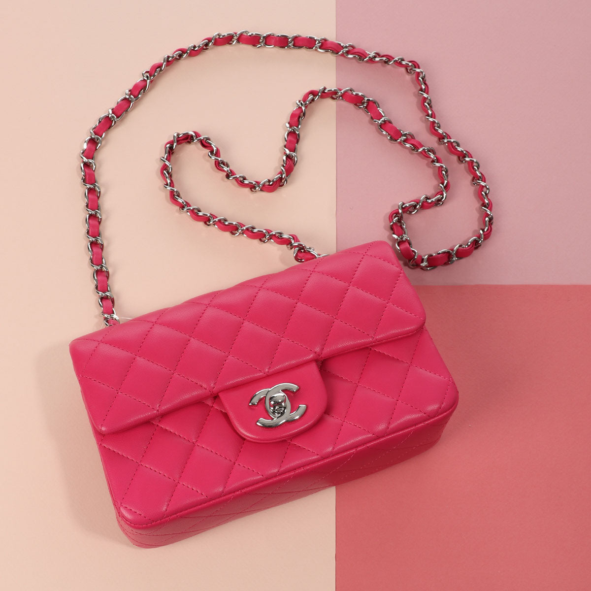 Chanel Hot Pink Quilted Lambskin Jumbo Classic Double Flap Bag