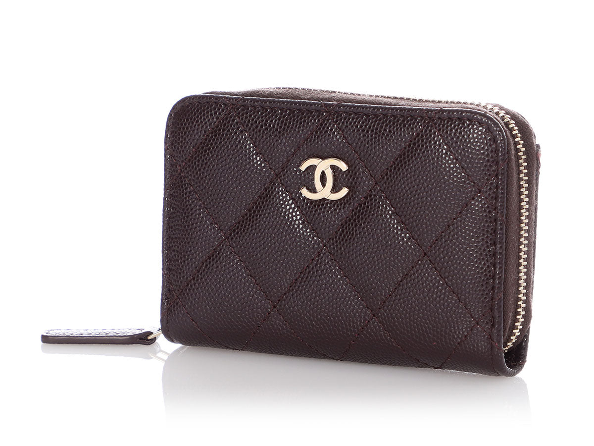 Chanel Zip Coin Purse Quilted Caviar Gold-tone Black in Caviar with  Gold-tone - US