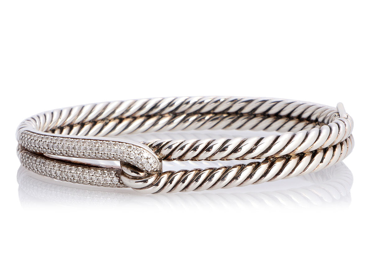 Loop-N-Loop Tapered Bracelet - Woven - in Fine Silver and Sterling Silver