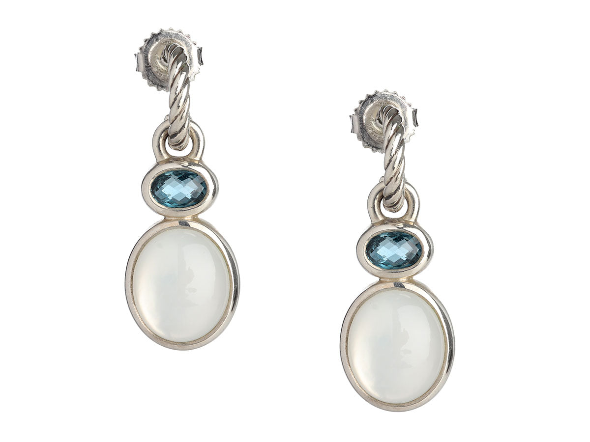 Sterling Silver Blue Topaz Stud Earrings  Shiels Jewellers