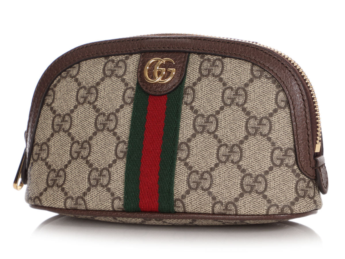 Brown Gucci GG Supreme Ophidia Coin Pouch