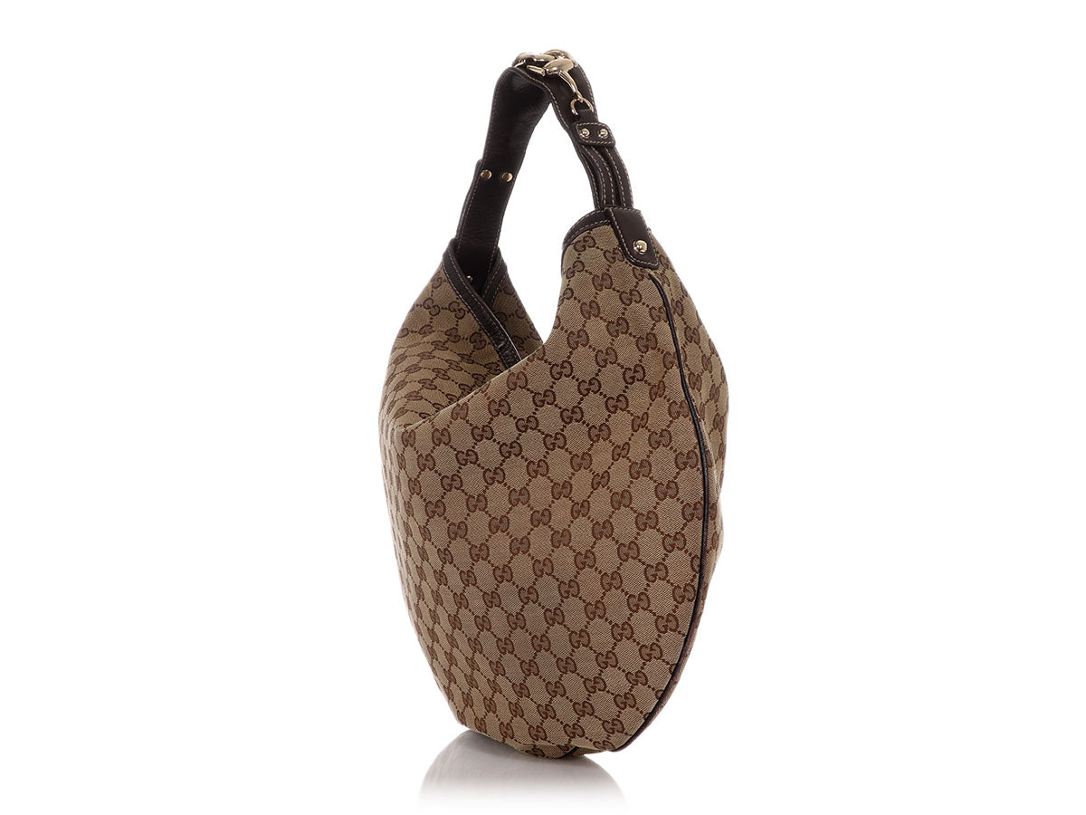 Hobo cloth mini bag Gucci Brown in Cloth - 34406585
