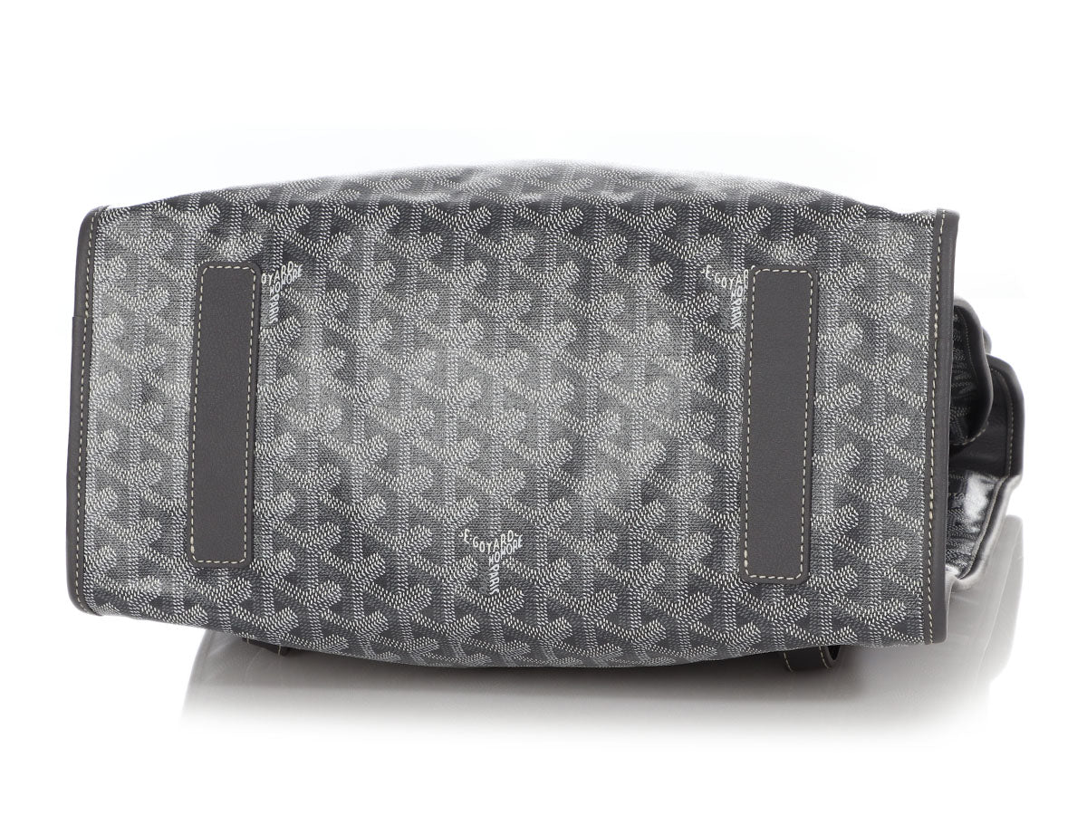 GOYARD Goyardine Saint Leger Soft Briefcase Backpack Grey 455808