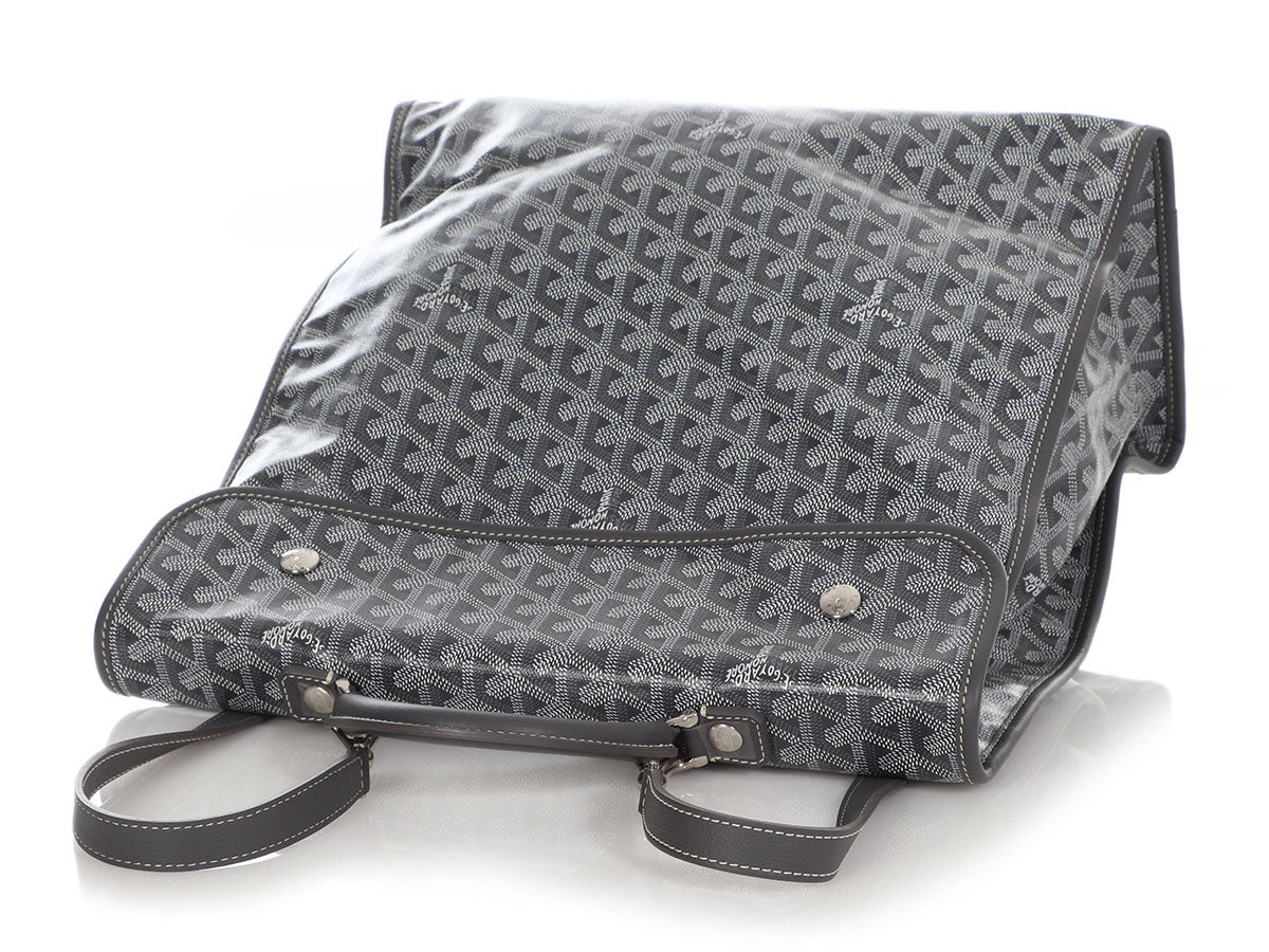 GOYARD Goyardine Saint Leger Soft Briefcase Backpack Grey 455808