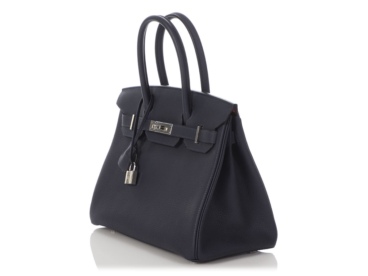 Hermès, a Bleu Nuit Togo leather 'Birkin 30' handbag, 2018. - Bukowskis