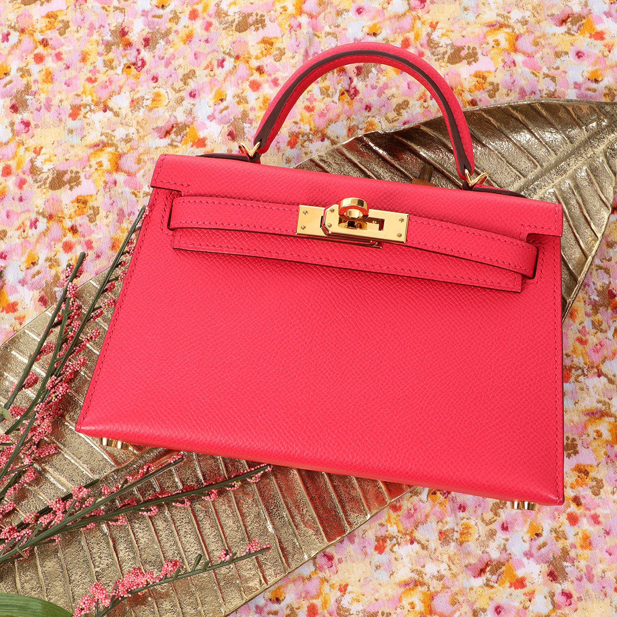 Mini Kelly 20 Rose Extreme Color Code 16 #oneminutereview #bjluxury  #hermescollection 