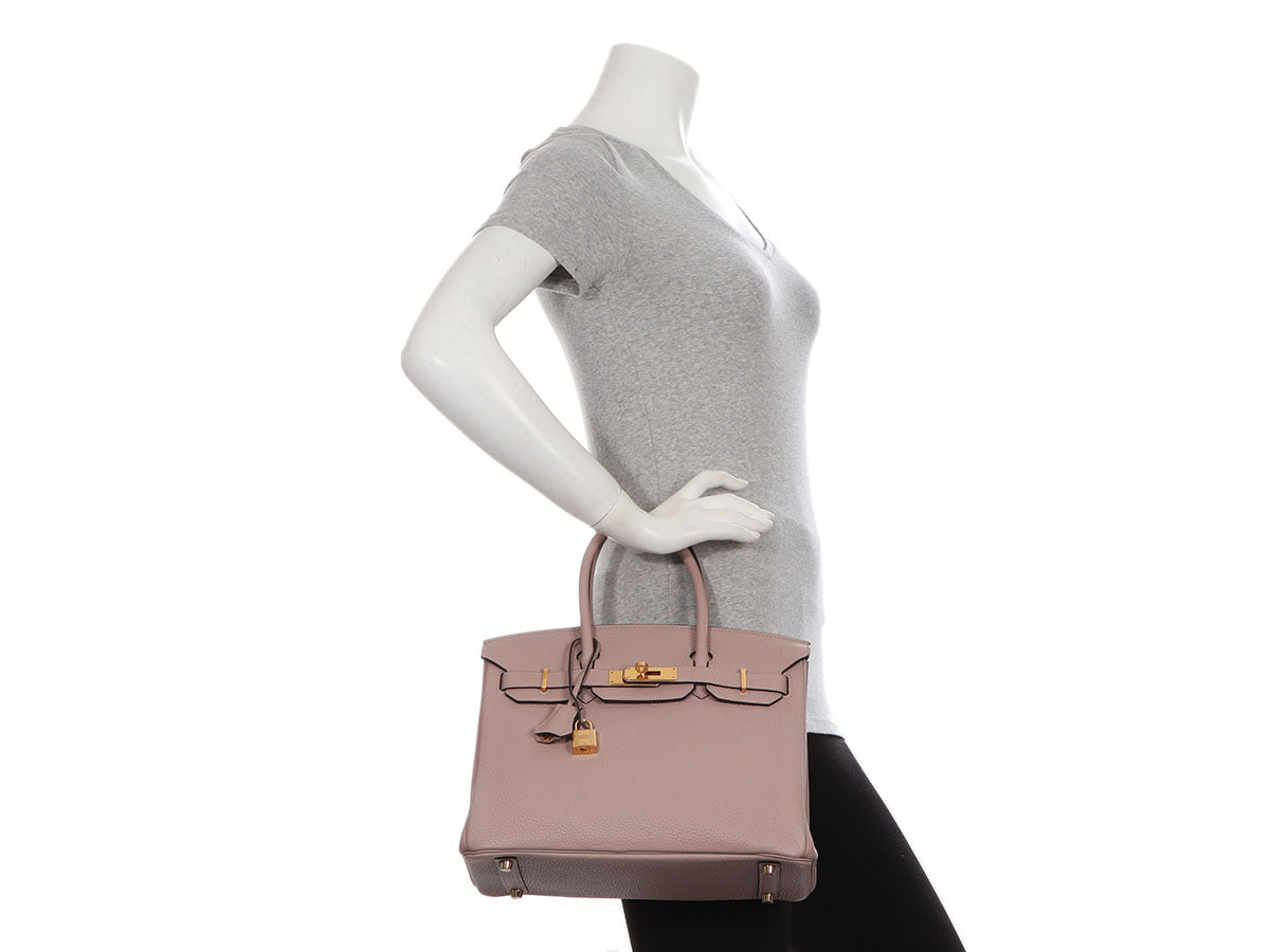 Rare* Hermes Birkin 30 Handbag Glycine Clemence Leather With Palladiu – Bags  Of Personality