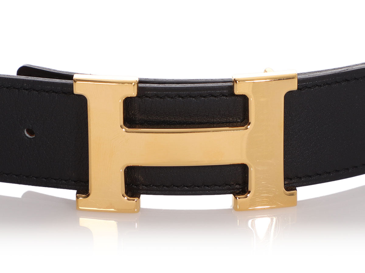 Hermès 32mm Reversible Constance H Belt Carre Etoupe/ Black Palladium –  SukiLux