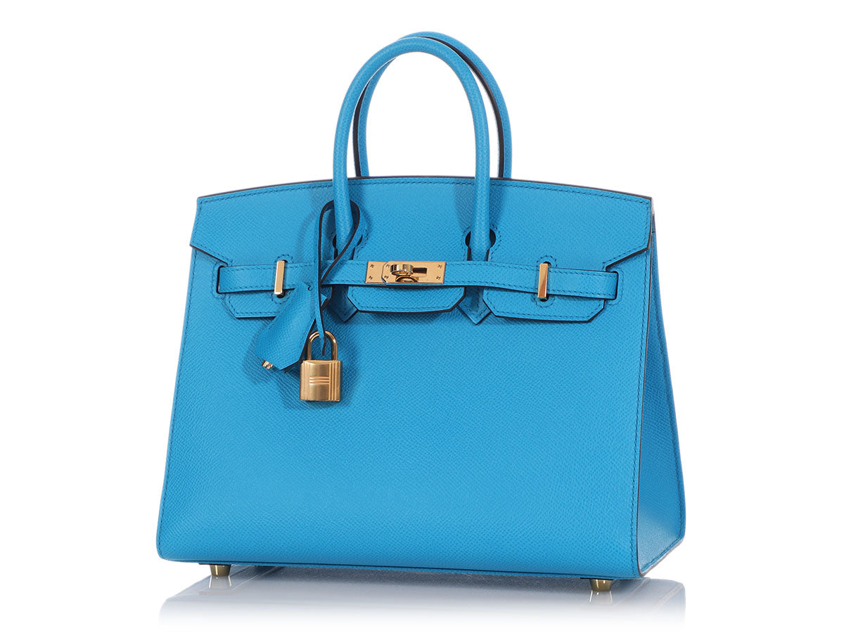Hermès Blue Frida Epsom Sellier Birkin 25 - Ann's Fabulous Finds