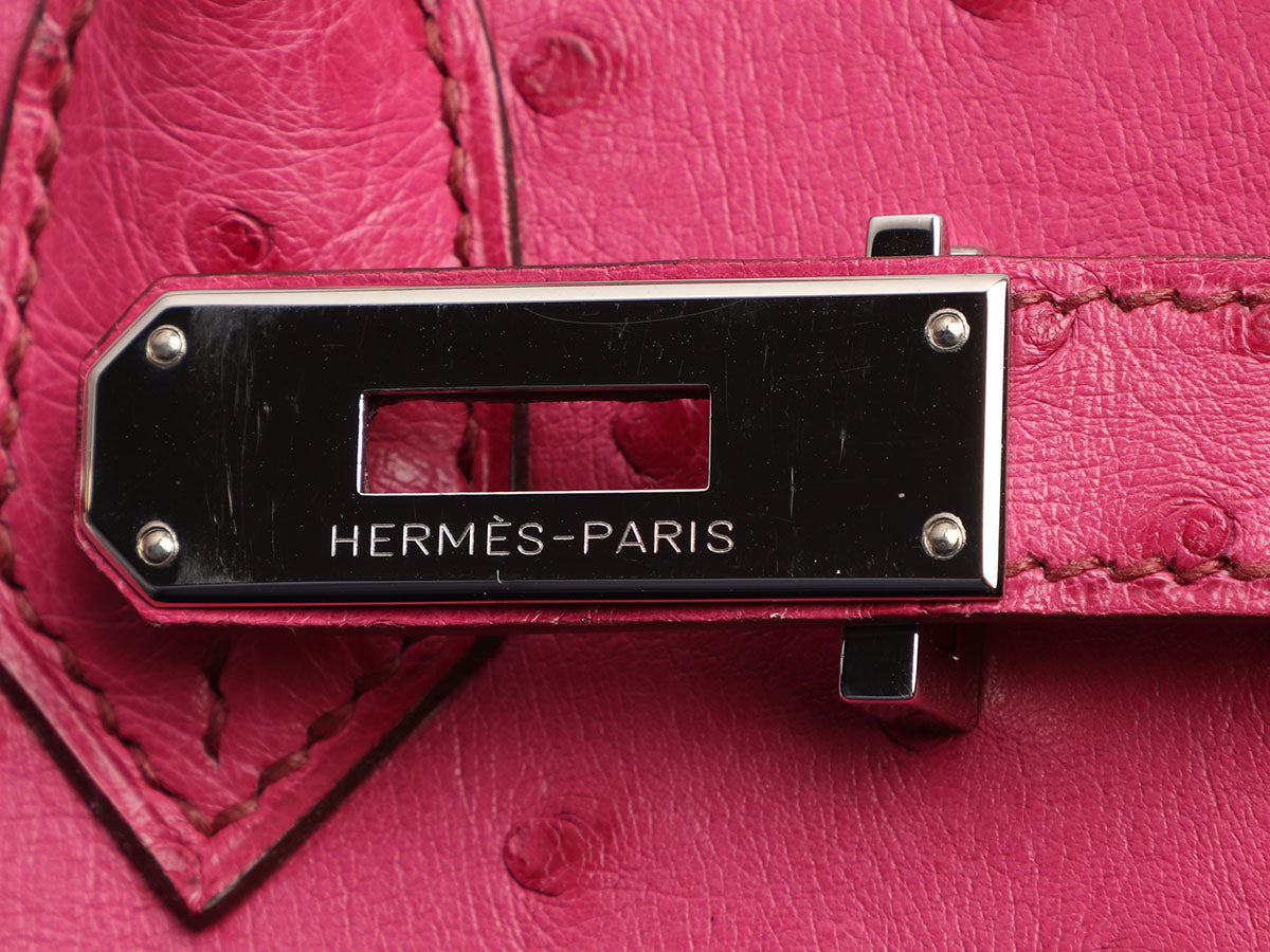 Hermès Fuchsia Ostrich Birkin 35 by Ann's Fabulous Finds