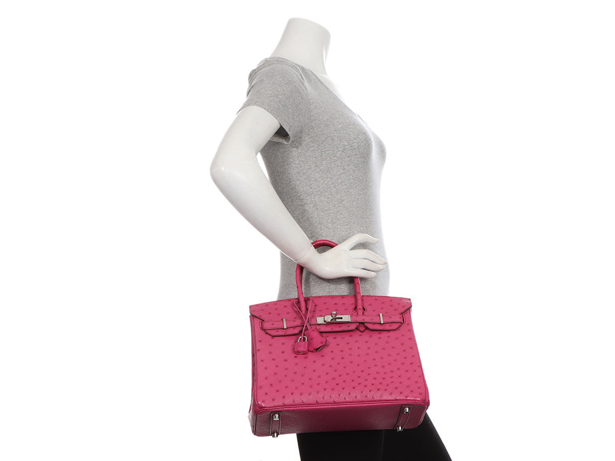 Hermès, a pink ostrich 'Birkin 30' handbag, 2019. - Bukowskis