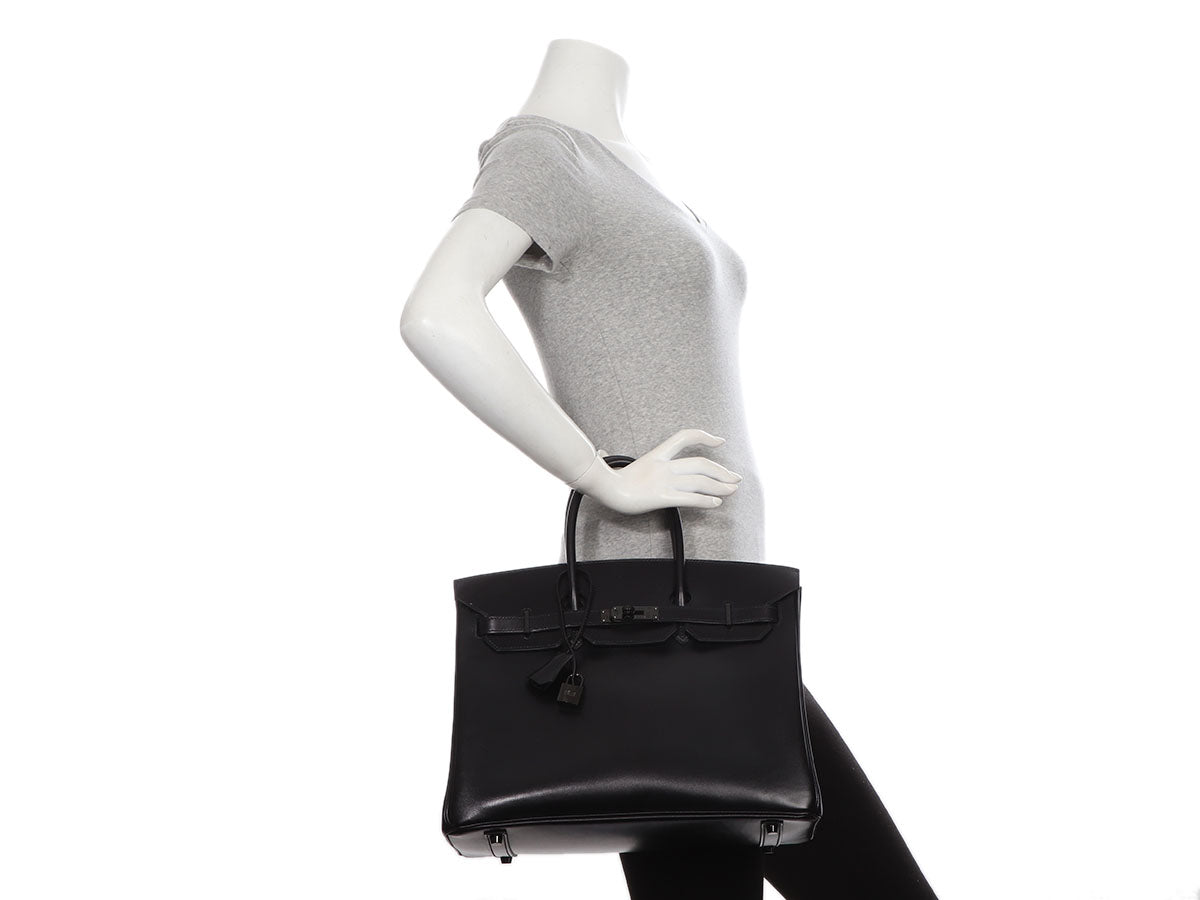 Hermès Black Box Leather Limited Edition So Black Birkin 35cm