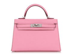 HERMES Epsom Mini Kelly Sellier 20 5P Pink 867830