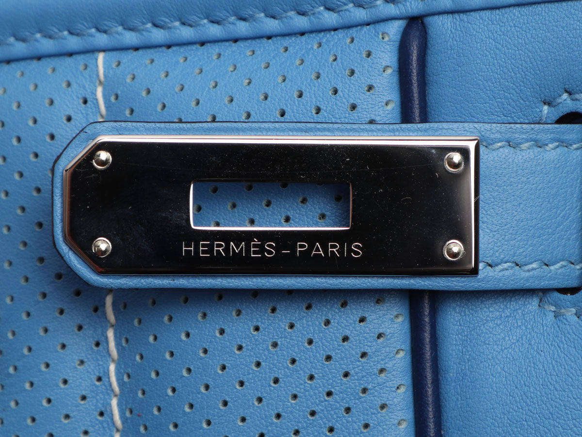 Hermès Bleu Paradise And Bleu Saphir Swift Verso Berline Palladium