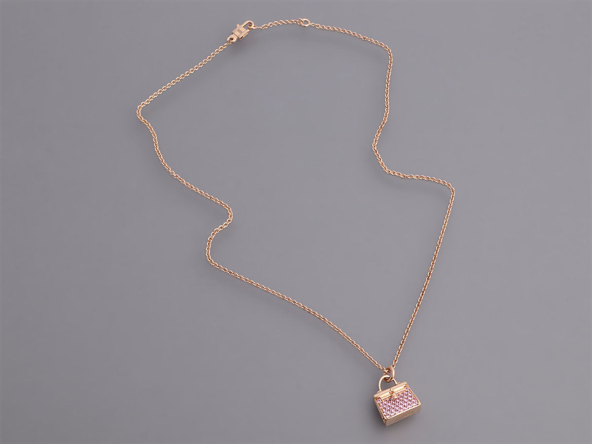 Louis Vuitton Pendantif Empreinte Necklace Pink Sapphire K18Wg