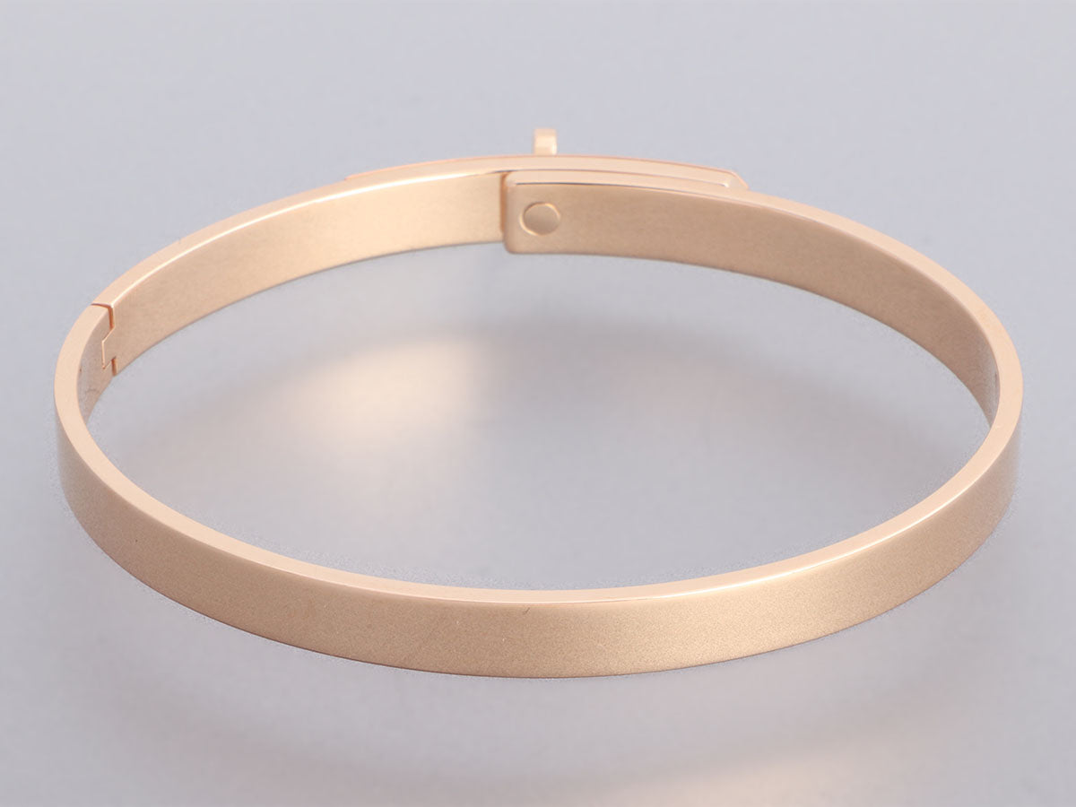 Hermes Rose Gold Diamond Collier de Chien CDC Bracelet Sh Bangle Cuff