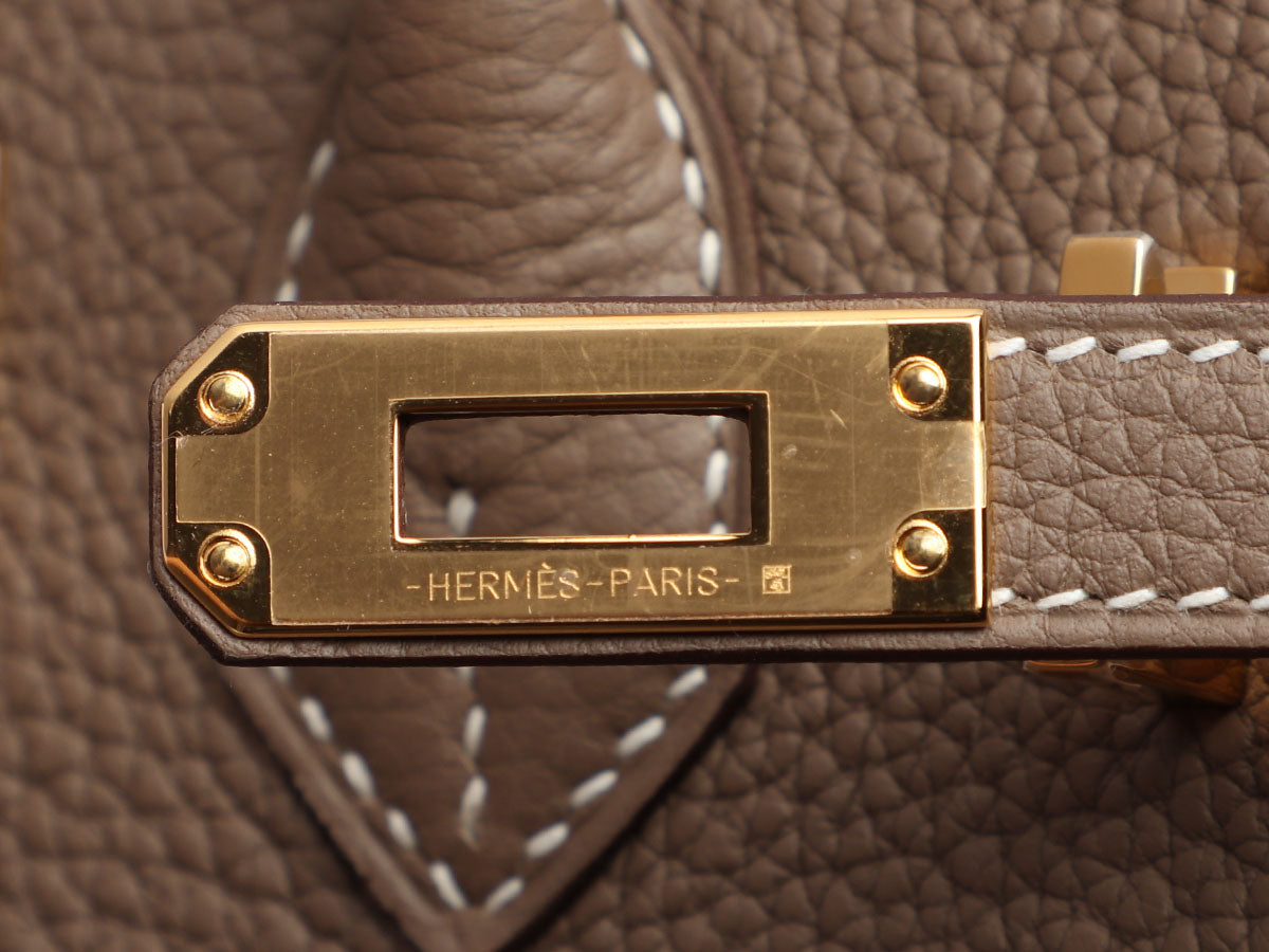 Hermès Etoupe Togo Birkin 25 QGB0MO32EB007