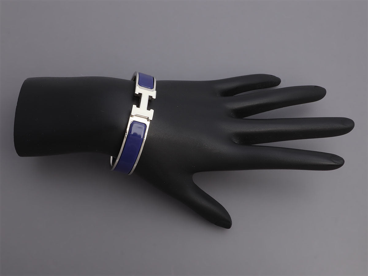 Hermès Clic Clac H Narrow Enamel Bracelet