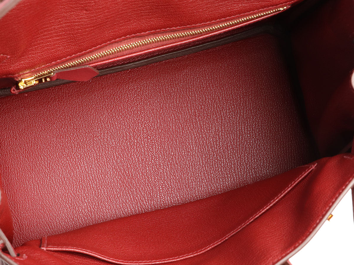 Hermes Birkin 30 cm Handbag in Red Vif Jonathan Leather