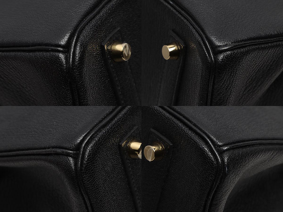 New Hermes Black Birkin 35cm Chevre de Coromandel Leather RARE at 1stDibs